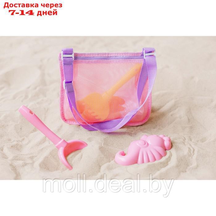 Сумка пляжная, 24*20*10 см, детская, для песочницы, цвет розовый - фото 7 - id-p218068460