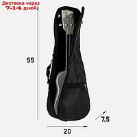 Чехол для укулеле сопрано, черный, 59 х 21 см, утепленный