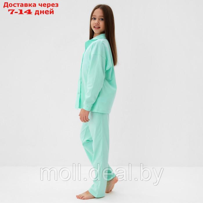 Пижама детская (рубашка и брюки) MINAKU, цвет мятный, рост 98 см - фото 3 - id-p218072988