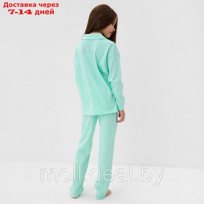 Пижама детская (рубашка и брюки) MINAKU, цвет мятный, рост 98 см - фото 4 - id-p218072988