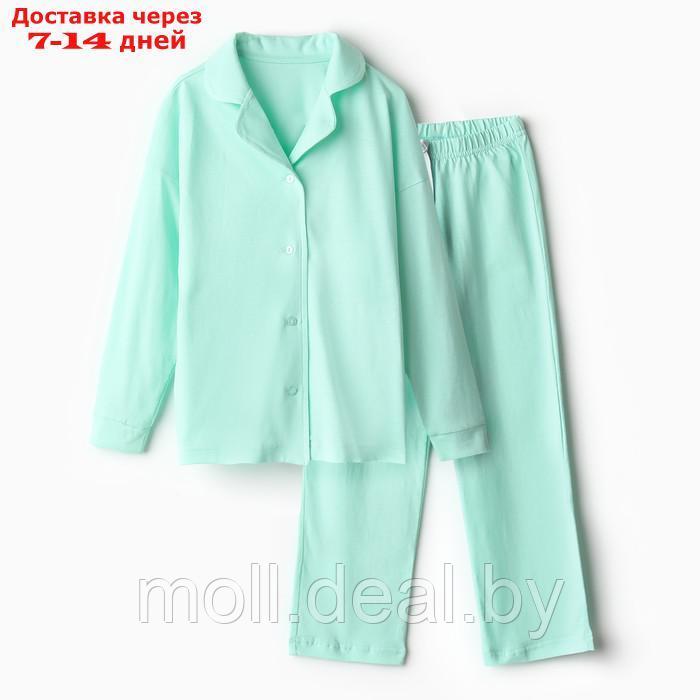 Пижама детская (рубашка и брюки) MINAKU, цвет мятный, рост 98 см - фото 5 - id-p218072988