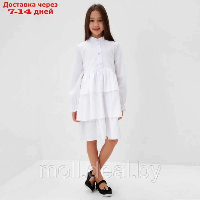 Платье для девочки MINAKU цвет белый, рост 122 см - фото 3 - id-p218073013