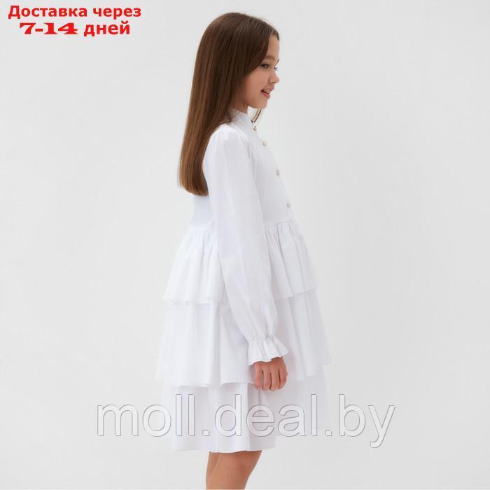 Платье для девочки MINAKU цвет белый, рост 122 см - фото 4 - id-p218073013