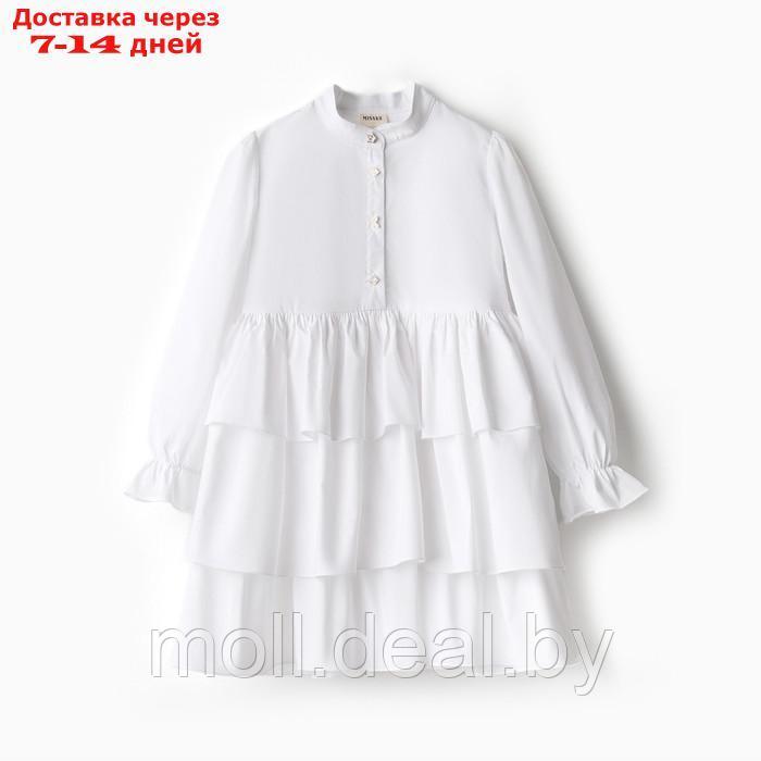 Платье для девочки MINAKU цвет белый, рост 122 см - фото 7 - id-p218073013