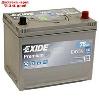 Аккумуляторная батарея Exide 75 Ач, обратная полярность Premium EA754 (D26FL)