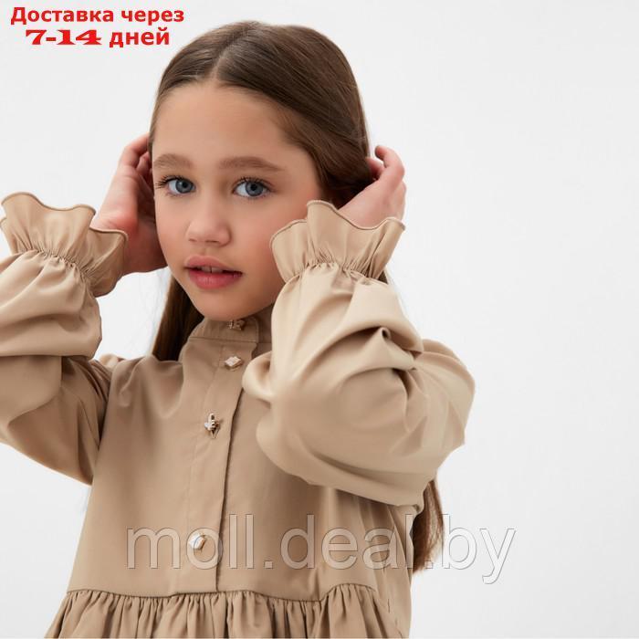 Платье для девочки MINAKU цвет бежевый, рост 104 см - фото 7 - id-p218073061