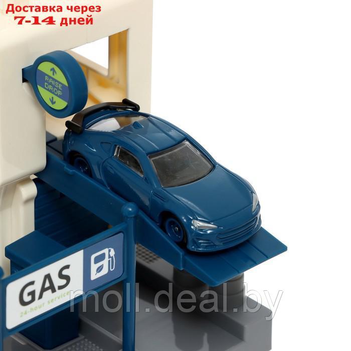 Парковка "Заправочная станция", машинка в комплекте, цвет синий - фото 8 - id-p218073114
