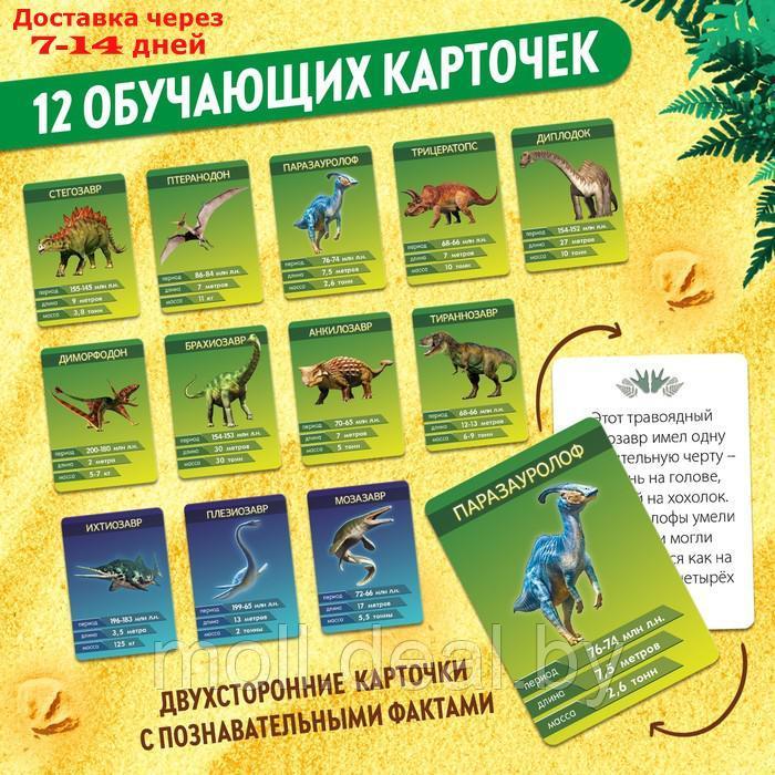 Обучающий пазл с карточками и наклейками "Эпоха динозавров" - фото 6 - id-p218073117