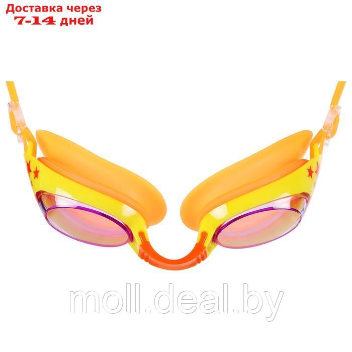 Очки для плавания, детские + беруши, цвет оранжевый с желтой оправой - фото 3 - id-p218069525