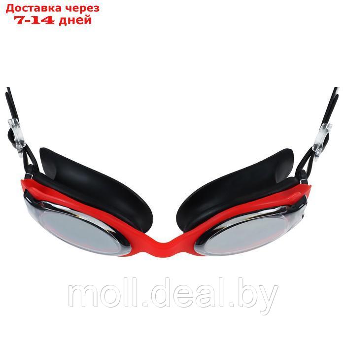 Очки для плавания, детские + беруши, цвет черный с красной оправой - фото 3 - id-p218069526