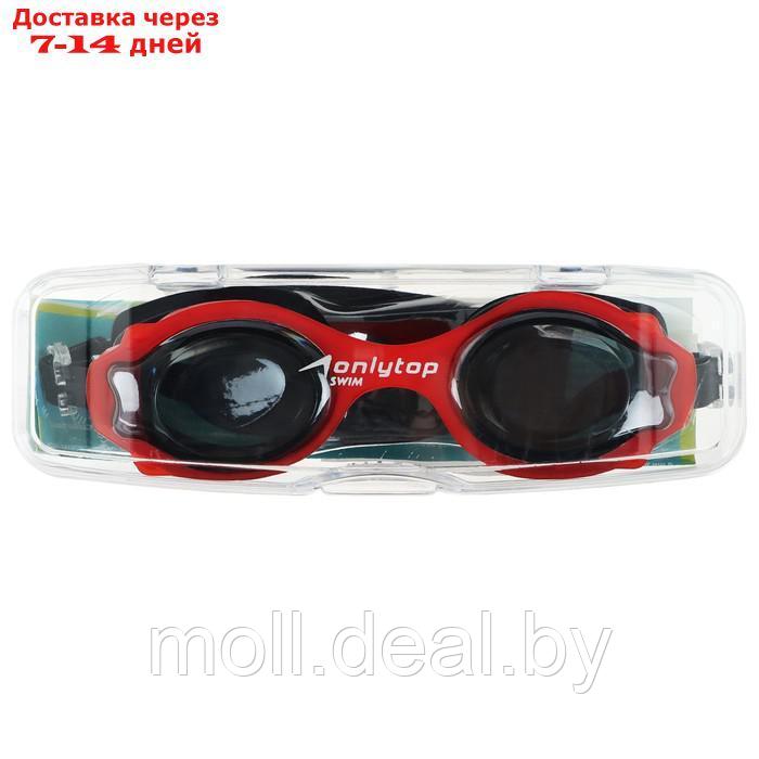 Очки для плавания, детские + беруши, цвет черный с красной оправой - фото 4 - id-p218069526