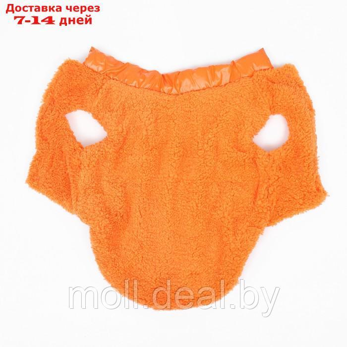 Куртка для собак "Блеск", XS (ДС 20, ОГ 28, ОШ 19 см, до 3 кг), оранжевая - фото 7 - id-p217523227