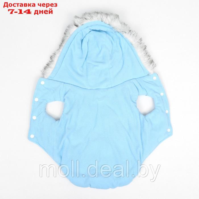 Куртка для собак "Легкость", размер 2XL (ДС 44, ОГ 59, ОШ 44 см), голубая - фото 2 - id-p217523259