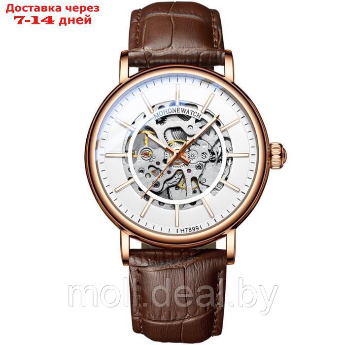 Часы наручные механические, мужские, d-4.5 см, ремешок l-26 см, 3 АТМ - фото 1 - id-p218069707