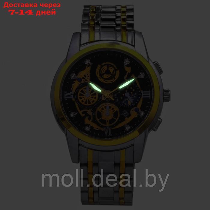 Часы наручные кварцевые мужские, d-4.2 см, ремешок l-26 см, 3 АТМ, светящиеся - фото 2 - id-p218069708