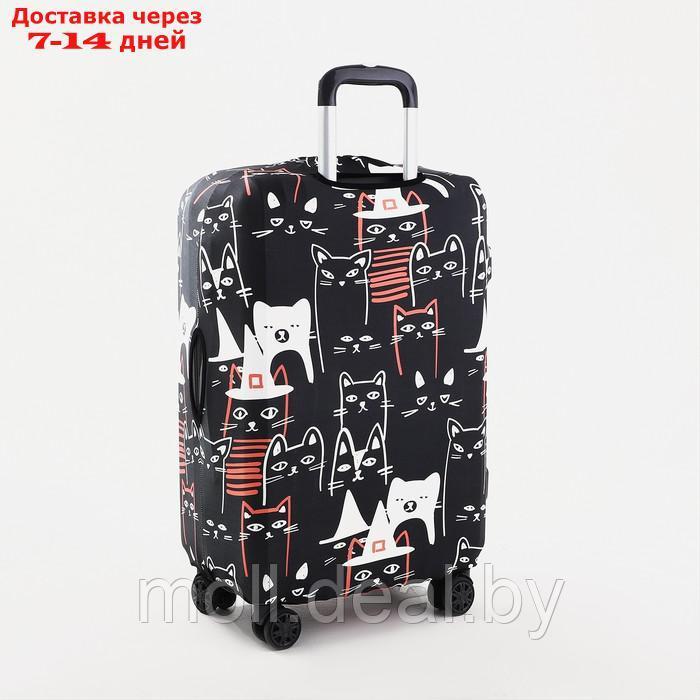 Чехол для чемодана Коты 20", 32*23*48 см, черный - фото 2 - id-p218069927