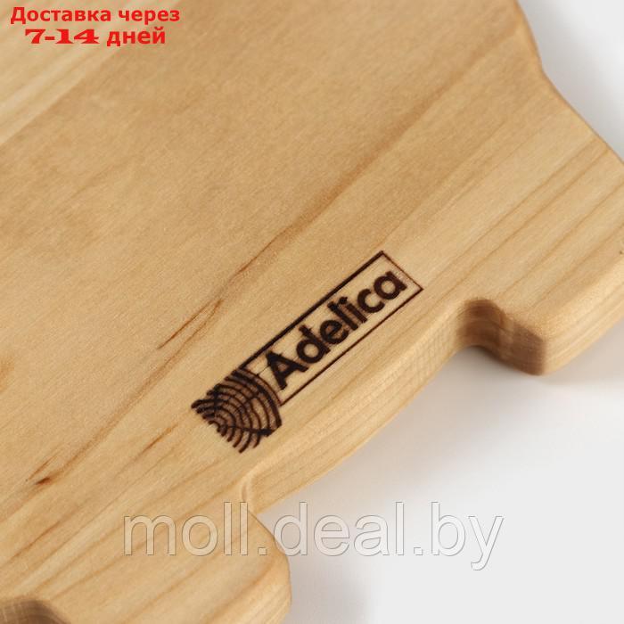 Менажница - тарелка деревянная Adelica "Бегемотик", 19,5×12,5×1,8 см, берёза - фото 7 - id-p217523343