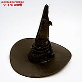 Карнавальная шляпа "Чёрная", драпированная, с летучей мышью, р. 56 – 58