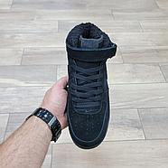 Кроссовки Nike Air Force 1 Mid Black Gum с мехом, фото 3