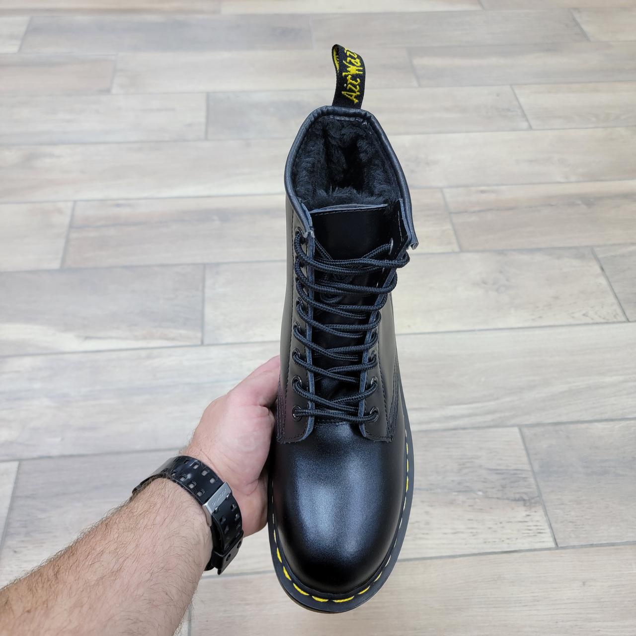 Ботинки Dr. Martens 1460 Black с мехом - фото 3 - id-p108795392