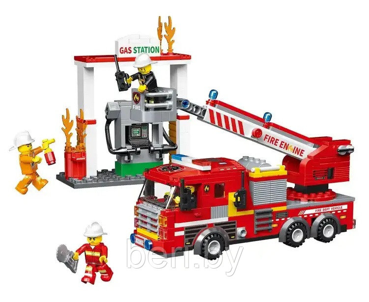 QL2262 Конструктор Zhe Gao «Пожарная машина», 430 деталей, Аналог Лего - фото 4 - id-p217365552