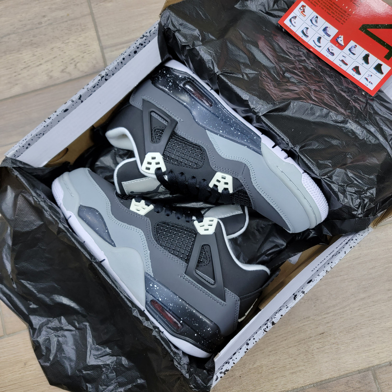 Кроссовки Jordan 4 Retro Fear Pack с мехом - фото 7 - id-p193138504