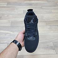 Кроссовки Jordan 4 Retro Black Cat с мехом, фото 3