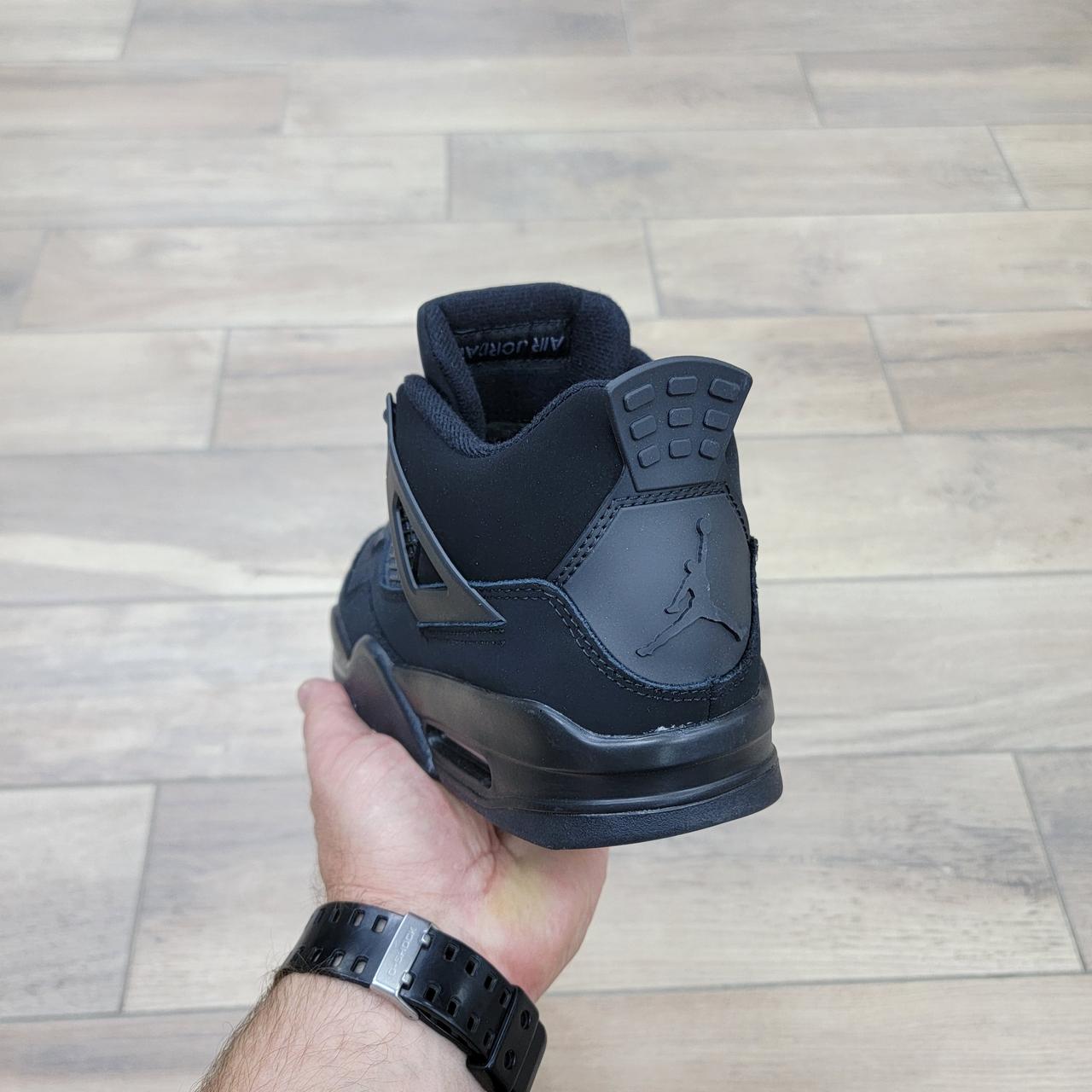 Кроссовки Jordan 4 Retro Black Cat с мехом - фото 4 - id-p193138524
