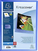 Папка с файлами "Kreacover", 20 карманов, синий