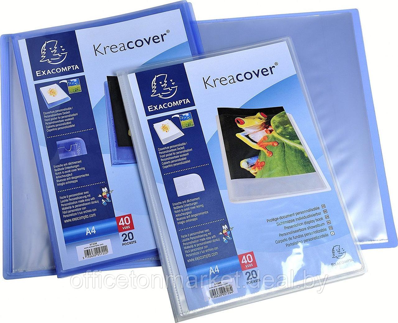 Папка с файлами "Kreacover", 20 карманов, синий - фото 2 - id-p217768441