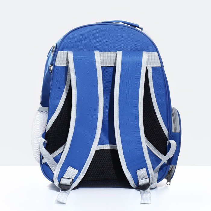 Рюкзак для переноски животных прозрачный, 31 х 28 х 42 см, синий - фото 3 - id-p218090262