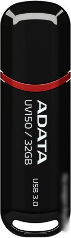 USB Flash A-Data DashDrive UV150 Black 32GB (AUV150-32G-RBK) - фото 1 - id-p218091082