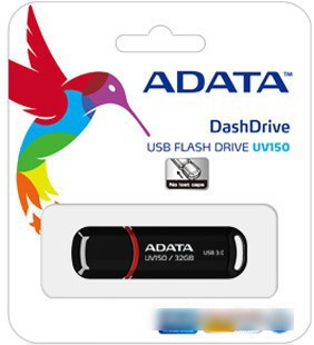 USB Flash A-Data DashDrive UV150 Black 32GB (AUV150-32G-RBK) - фото 3 - id-p218091082