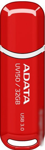 USB Flash A-Data DashDrive UV150 Red 32GB (AUV150-32G-RRD) - фото 1 - id-p218091087