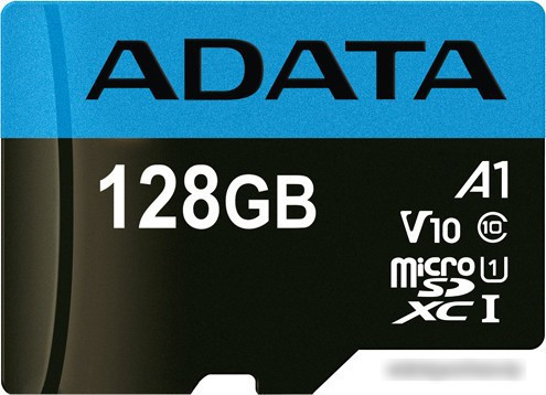 Карта памяти A-Data Premier AUSDX128GUICL10A1-RA1 microSDXC 128GB (с адаптером) - фото 2 - id-p218091124