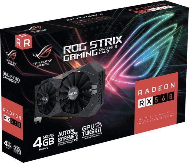 Видеокарта ASUS ROG Strix Radeon RX 560 4GB GDDR5 ROG-STRIX-RX560-4G-V2-GAMING - фото 2 - id-p218091150