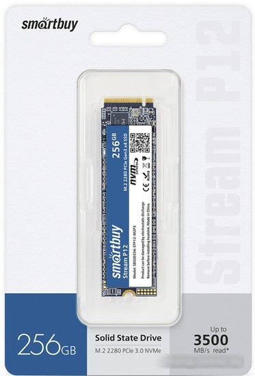 SSD SmartBuy Stream P12 256GB SBSSD256-STP12-M2P3 - фото 2 - id-p218091326