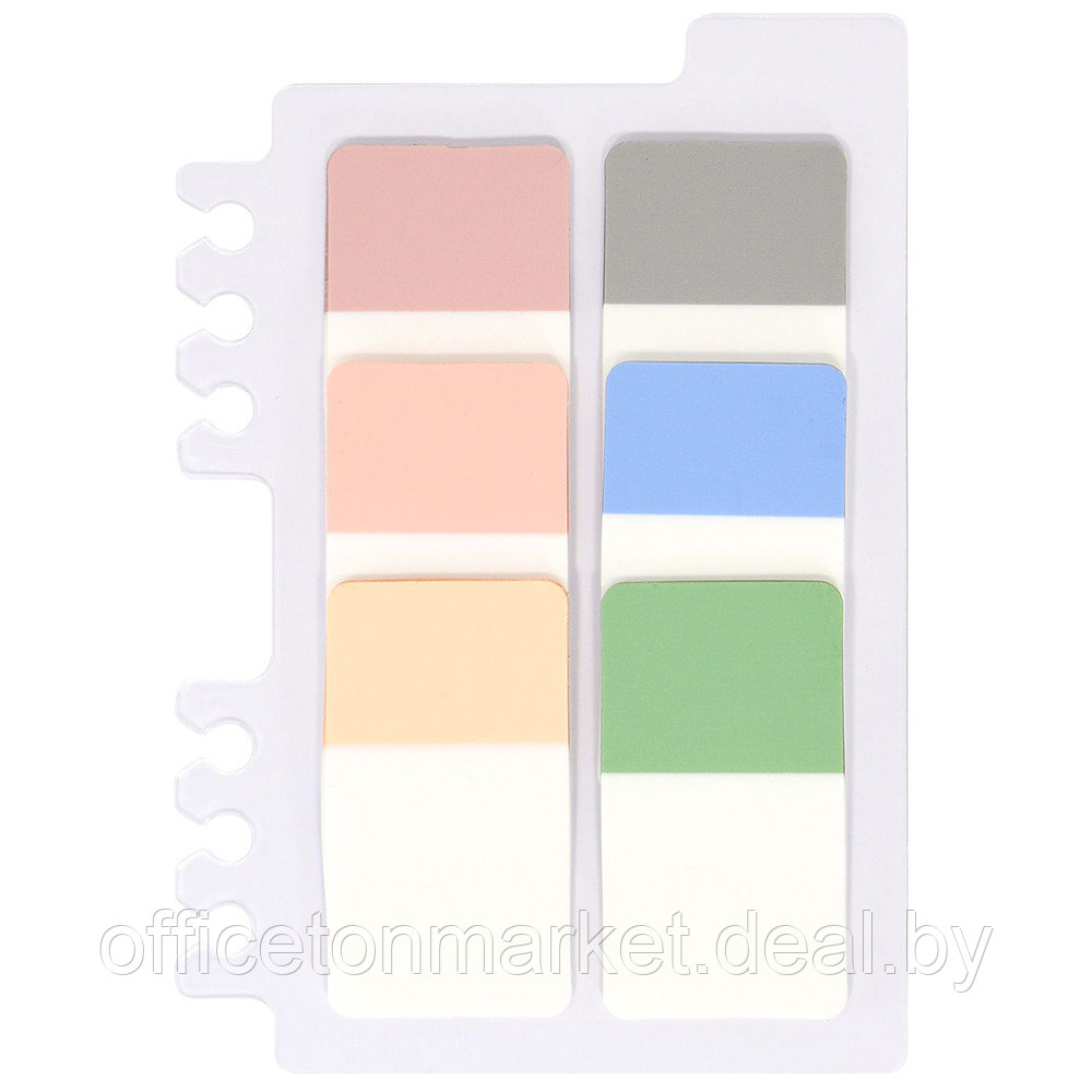 Закладки пластиковые "Lorex Plastic", 25x45 мм, 6 цветовx20 шт., ассорти пастель - фото 3 - id-p218091962