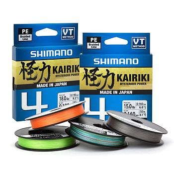 Шнур плетеный SHIMANO Kairiki 4 150m 0,16mm 8,1kg M Green