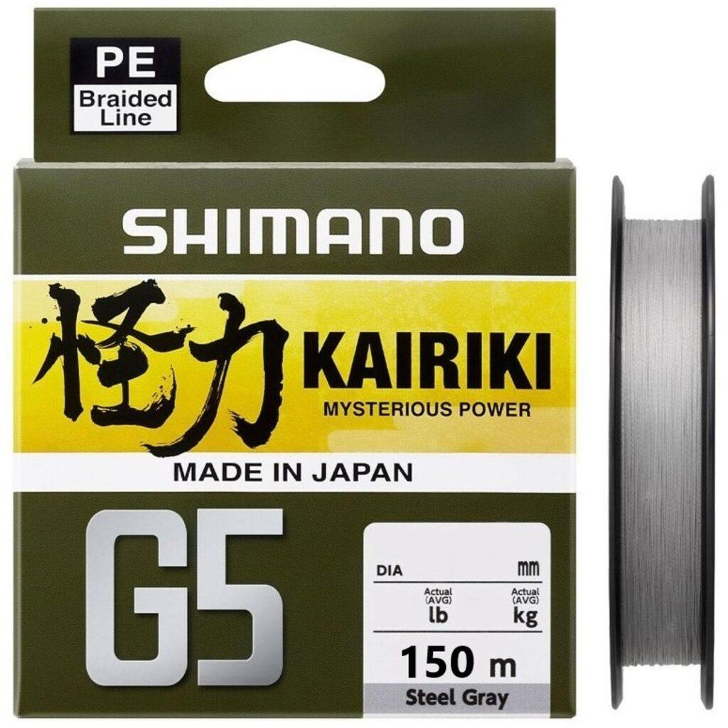 Шнур плетеный SHIMANO Kairiki G5 150m 0,15mm 5,5kg Steel Gray - фото 1 - id-p218092347