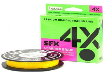 Леска плетеная SUFIX SFX 4X Braid Hot Yellow 135m 0.128mm 5.5kg