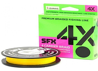 Леска плетеная SUFIX SFX 4X Braid Hot Yellow 135m 0.185mm 10.0kg