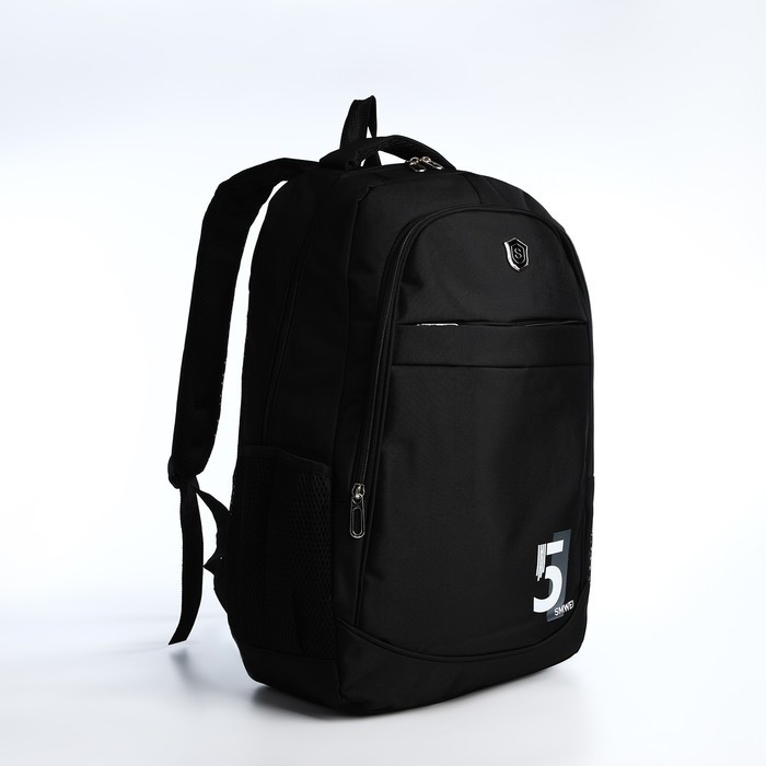 Рюкзак 35*18*50 см, отд на молнии, 2 н/кармана, 2 б/кармана, черный/серый - фото 1 - id-p218092708