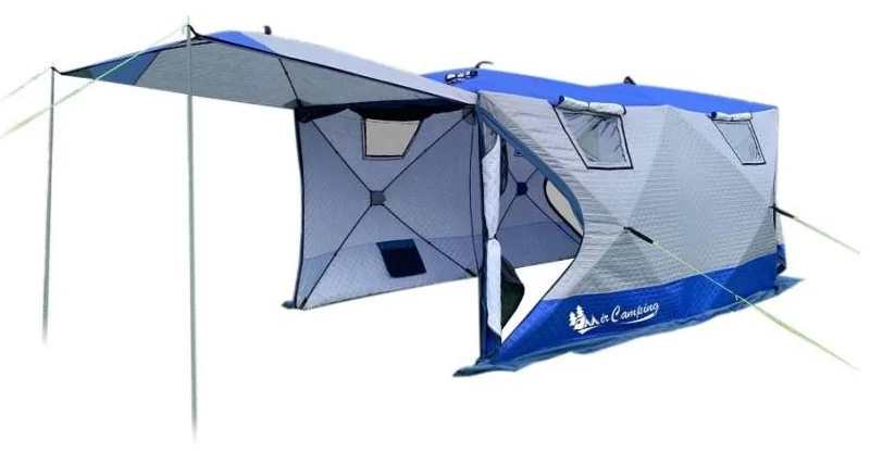 Трехслойная палатка куб ,мобильная баня для зимней рыбалки 400х200х170  Mircamping  2023