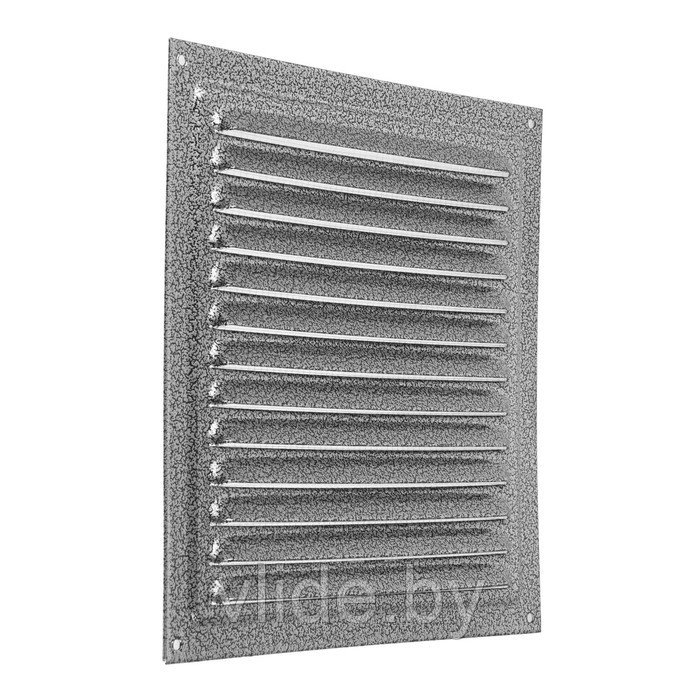 Решетка вентиляционная ZEIN Люкс РМ2525СР, 250 х 250 мм, с сеткой, металлическая, серебро - фото 5 - id-p218093912