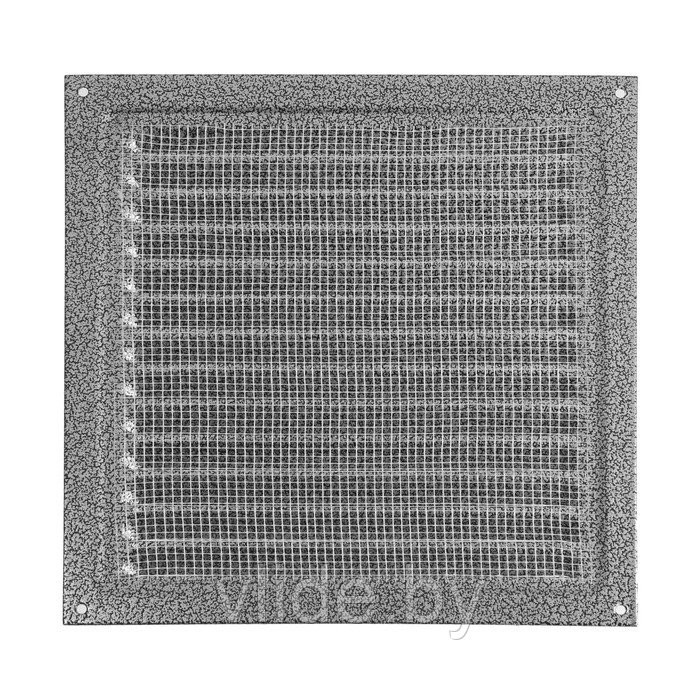 Решетка вентиляционная ZEIN Люкс РМ2525СР, 250 х 250 мм, с сеткой, металлическая, серебро - фото 6 - id-p218093912