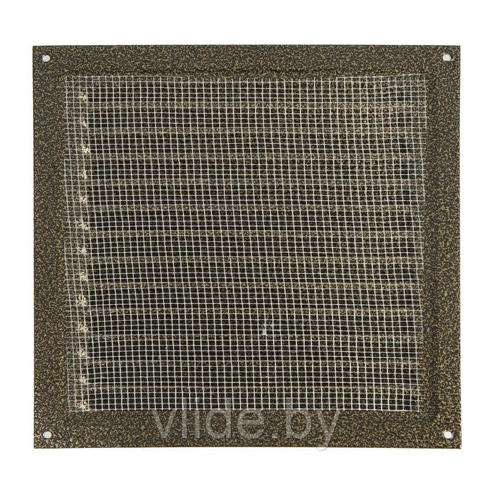 Решетка вентиляционная ZEIN Люкс РМ2525З, 250 х 250 мм, с сеткой, металлическая, золото - фото 6 - id-p218093917