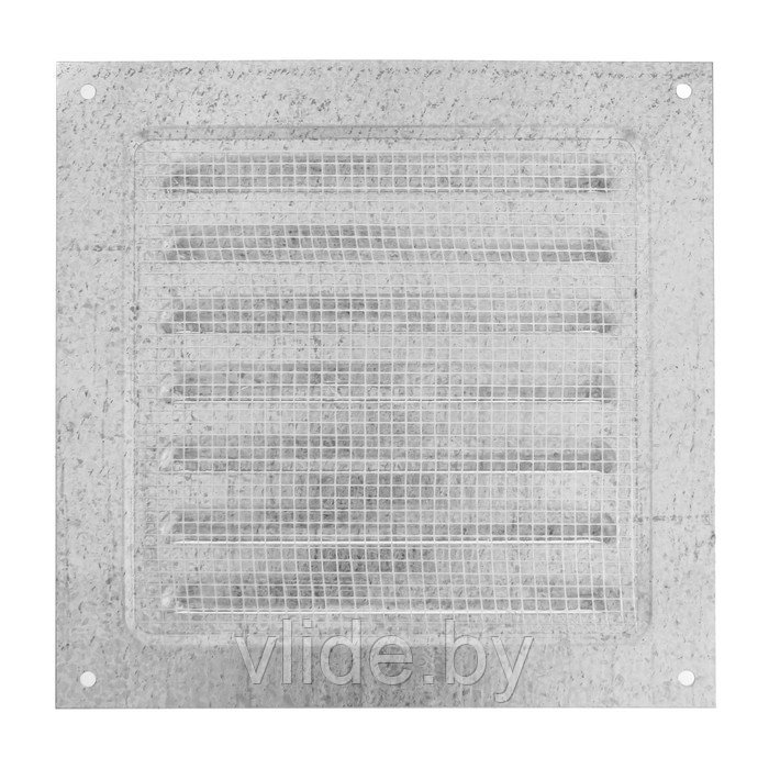 Решетка вентиляционная ZEIN Люкс РМ1717Ц, 175 х 175 мм, с сеткой, металлическая, оцинковка - фото 3 - id-p218093922