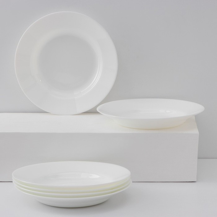 Набор суповых тарелок Luminarc Everyday, d=22 см, стеклокерамика, 6 шт, цвет белый - фото 1 - id-p218095680