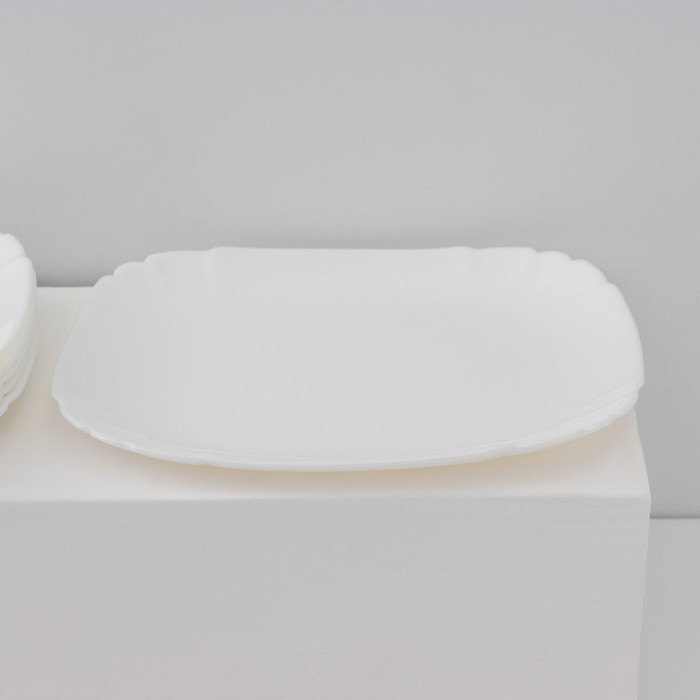 Набор десертных тарелок Luminarc Lotusia, d=20,5 см, стеклокерамика, 6 шт, цвет белый - фото 2 - id-p218095682